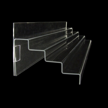 Acryltreppe, 4 Stufen 50x30 mm, mit Rückwand